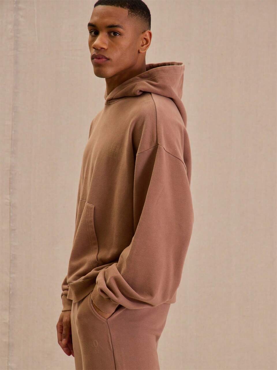 Men Washed Oversized Hoodie Tracksuit Top
