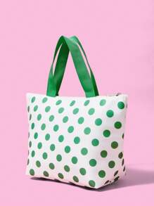 THE POWERPUFF GIRLS X SHEIN Cartoon Buttercup Pattern Insulated Lunch Bag With Zipper, Portable Insulated Lunch Box For School, Work, Camping And Beach, Washable, Multi-Purpose Storage Bag - Multicolor - View 5