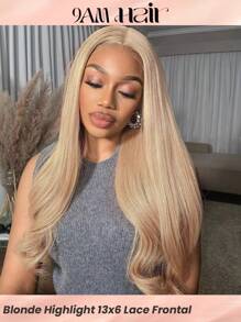 Ash Blonde Color 13*6 Lace Frontal Wig Straight Human Hair Lace Wig - S613/Gray - View 2
