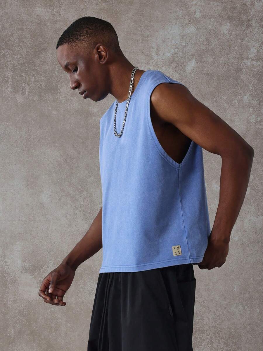 SUMWON Exklusive ungesäumte Trägershirts Ärmellos Muskel Gym Workout Training Basic Sommer Top Moderner Schnitt Streetwear Lässig Urbaner Stil