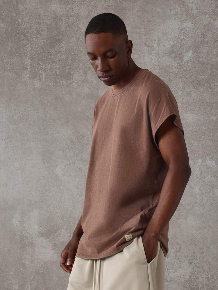 Übergroßes sportliches Tanktop aus Baumwolle