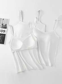 GlowEve 3pcs/Set Anti-Flashing Inclusive Built-In Pad Comfortable Camis