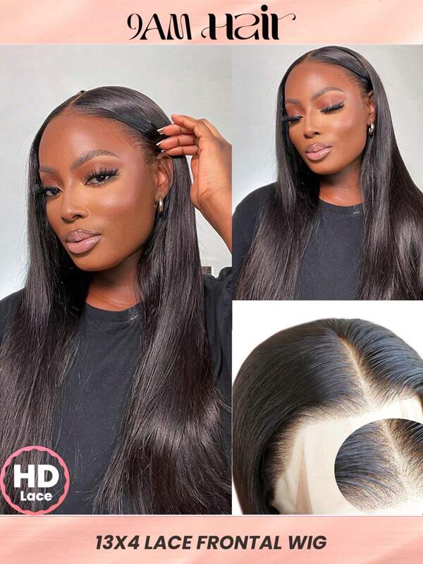 TrueHD 16-22 Inches Straight HD Lace Front Wigs Melt Skins 180% 13x4 Full Lace Frontal Human Hair Wigs For Women Pre Plucked Lace Front Wigs