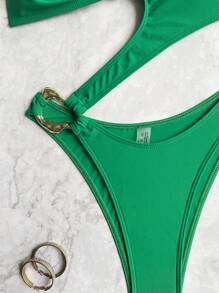 Swim SXY Women's Beach Summer One-Piece Swimsuits - Green - View 3