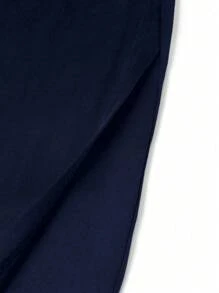 SHEIN Unity Plus Size Women Solid Color Pleated Elegant Pencil Skirt