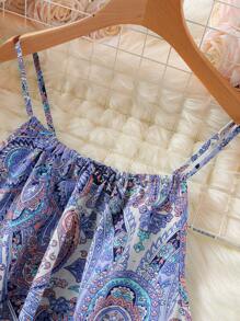 SHEIN LUNE Blusa holgada informal con estampado de plantas para mujer de talla grande, nueva para el verano, ideal para el Día de San Valentín y las vacaciones de verano