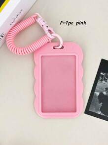 1/2 件带挂绳的纯色卡片套，适合学校学生、办公室返校使用的简易多用途卡片夹 - 彩色 - 查看 10