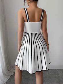 Elenzga Vestido corto elegante para mujer