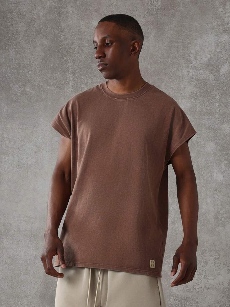 Übergroßes sportliches Tanktop aus Baumwolle