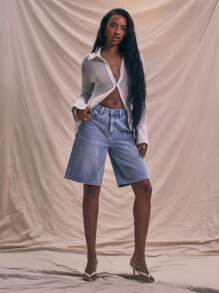 MUSERA Taillierter gehäkelter Strick-Flügelärmelpullover, sommerlicher Urlaubs-Lässig-Look, sexy Sommer