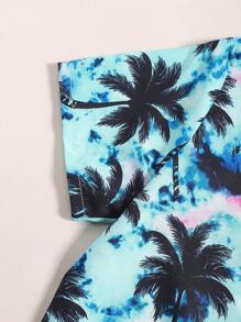 年轻男孩休闲短袖衬衫和短裤套装，时尚夏季服装 - 彩色 - 查看 7