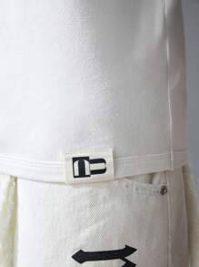 NEON BLANC 男士街头风白色圆领针织印花圆领上衣 - 白色 - 查看 5