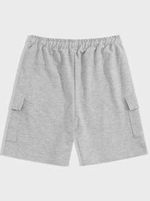 RueChic Hommes 2 pièces Pack Shorts réguliers avec poches cargo et taille à cordon