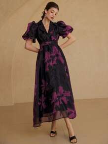 Aveloria Rosie 法式复古浪漫摩登女孩欧根纱印花情人节长袖女装优雅时尚风格全身印花夏季春秋季