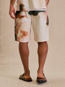 Musero Men Longline Abstract Print Cargo Shorts Bottom Only - Multicolor - View 4