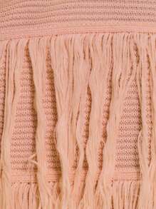 MUSERA 无袖罗纹长款毛衣连衣裙，荷叶边毛边下摆细节，适合夏季度假、婚礼、毕业典礼、舞会、生日等场合，优雅百搭，适合秋季夜晚外出、秋冬季日常穿着。 - 粉色 - 查看 6