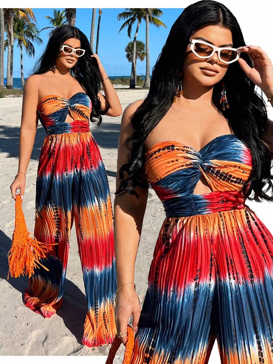 SHEIN SXY Damen minimalistischer Mode Lässig Alltags Jumpsuit - Verschiedenfarbig - Übersicht 1