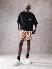 SUMWON 优质印花运动短裤吸湿排汗透气健身跑步篮球训练健身房运动夏季运动服 - 彩色 - 查看 2