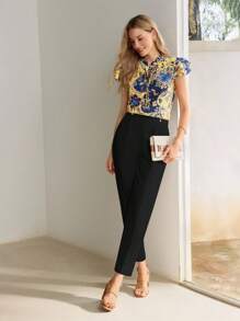 MOTF PREMIUM 剪裁合身的压褶西装裤 - 黑色 - 查看 7