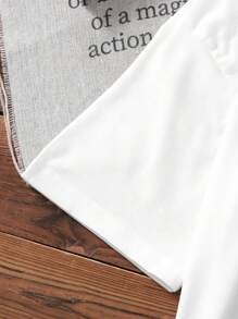 SHEIN Explorewe 2pcs/Set Girls Casual Sports Outfit, Vintage Car Print Loose Top And Matching Tight Leggings, Comfortable For Spring/Summer Sports & Outdoor Activities - Black and White - View 4