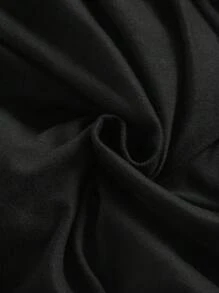 SHEIN MOD Plus Size Black Tie-Knot Design Backless Tank Top, Girls Style - Black - View 4