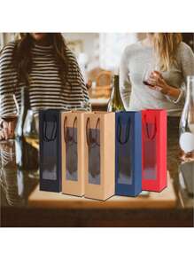 Simple Wine Gift Packaging Bag - Multicolor - View 4