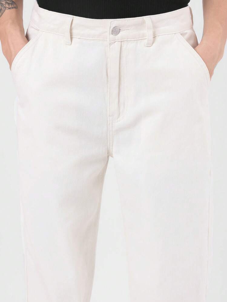 Men Denim Co-Ord Set Casual Zip-Up Shirt Jacket Straight Leg Pants