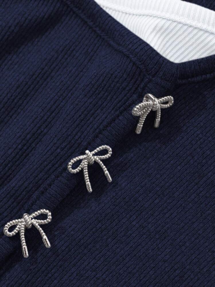 Women's Color Block Long Sleeve 2 In 1 Oblique Placket Crew Neck Butterfly Print T-Shirt,Fall Clothes