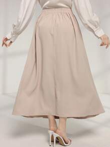 Modelyn Women Asymmetrical Waistband Pleated A-Line Skirt Fall Cloth For Women