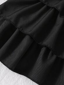 Girls Summer Short Sleeve Bowknot Collar Blouse & Skirt Set