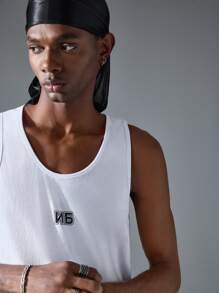 NEON BLANC 男士街头风印花针织背心 - 白色 - 查看 5