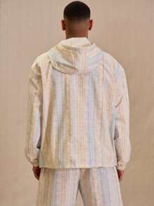 Musero Chaqueta con capucha de corte relajado con estampado abstracto - Multicolor - Ver 3