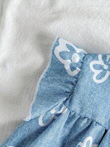 Vintaside Kids 1 件女婴休闲可爱花卉印花连衣裙 - 彩色 - 查看 9