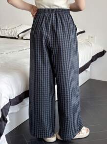DAZY Tween Girl Geweven Geruite Casual Broek Huiskleding, Lente/Zomer, Terug naar School Kleding