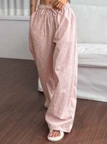 DAZY Spring Star Print Loose Pajama Pants, Fall - Pink - View 4