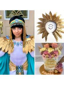 SHEIN 10 件 6-8 英寸手工金色羽毛天然鹅毛适用于 DIY 工艺品婚礼装饰角色扮演天使翅膀仙女工艺品 - 彩色 - 查看 13