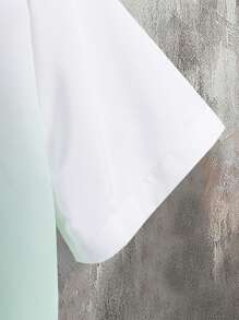 Manfinity Chillmode 2pcs Men's Palm Tree Print Short Sleeve Shirt And Shorts Beach Vacation Casual Set Men Clothes Set Summer - Mint Green - View 4