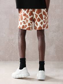 SUMWON 优质印花运动短裤吸湿排汗透气健身跑步篮球训练健身房运动夏季运动服 - 彩色 - 查看 6