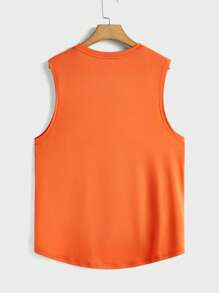 Manfinity LEGND Men's Simple Fashion Tank Top Suitable For Summer Muscle Shirts For Men - Orange - View 2