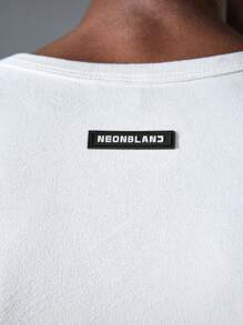 NEON BLANC 男士街头风白色圆领针织印花圆领上衣 - 白色 - 查看 6