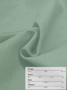 SHEIN Frenchy Vacation Casual Hollow-Out Embroidered Patchwork Cap Sleeve Woven Shirt Summer Green - Mint Green - View 8