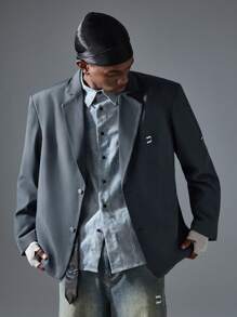 NEON BLANC 男士街头时尚梭织长袖西装外套，街头风灵感，适合秋冬