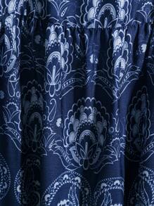 EMERY ROSE 女士度假植物印花无袖连衣裙 - 藏蓝色 - 查看 3