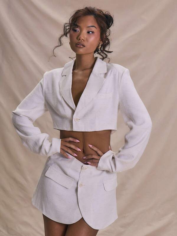 MUSERA Blazer informal tejido holgado y corto, elegante y casual, perfecto para primavera, verano, vacaciones, graduación, boda y cumpleaños