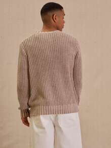 Musero Chunky Knit Fitted Sweater Spring Easter Smart - Multicolor - View 3
