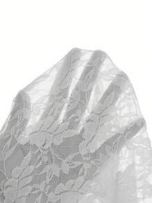 Zielony French Romantic Lace Bowknot Sexy Top For Women - White - View 7