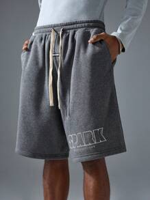 NEON BLANC 男士街头风格针织宽松短裤 - 深灰色 - 查看 4