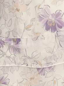Nöista Pastel Floral Short Dress With Ruffle Details And Adjustable Straps. Romantic And Feminine, Perfect For Summer, Easter Vacations, And Graduations. - Multicolor - View 9