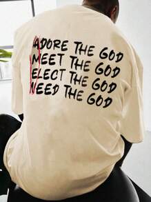 SHEIN Teen Boys Letter Print Short Sleeve T-Shirt And Shorts Set, Casual, Comfortable, Simple, Versatile, Cute, Soft, Suitable For Daily Wear, School, Outdoor, Sports, Holidays