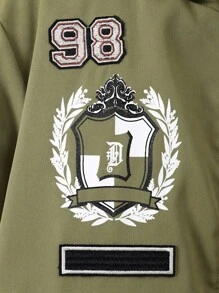 Jugendliche Lässige Minimalistische Patchwork Fleece Jacke